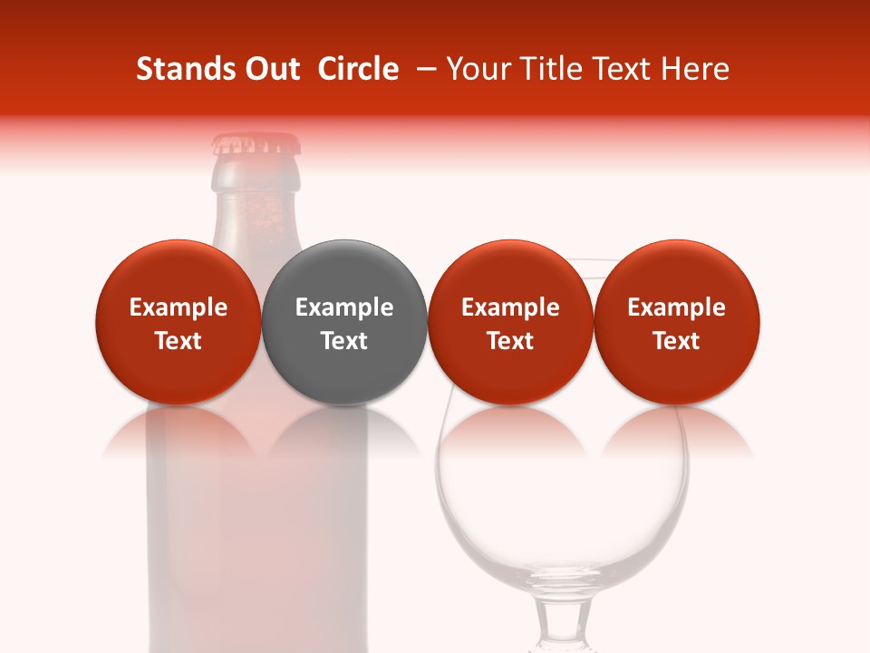 Beer Glass And A Beer Bottle Isolated Against White Background PowerPoint Template