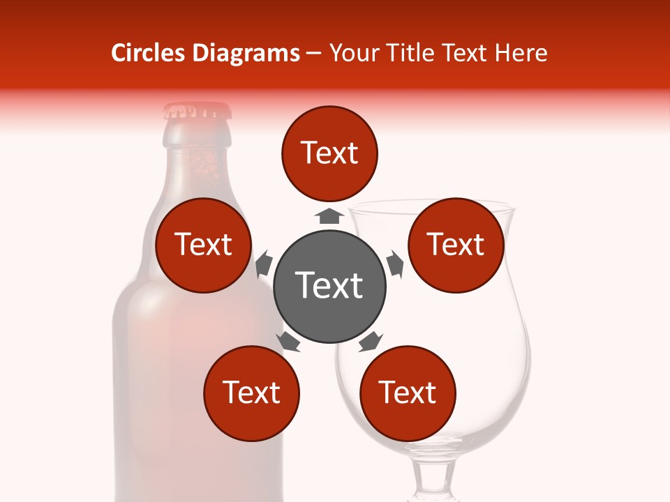 Beer Glass And A Beer Bottle Isolated Against White Background PowerPoint Template