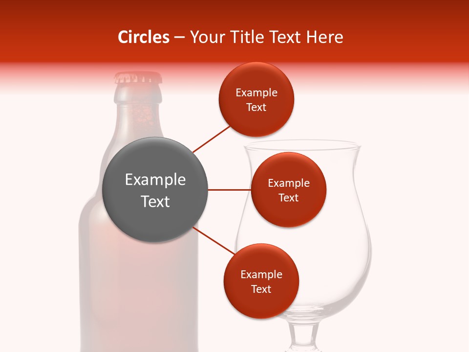 Beer Glass And A Beer Bottle Isolated Against White Background PowerPoint Template