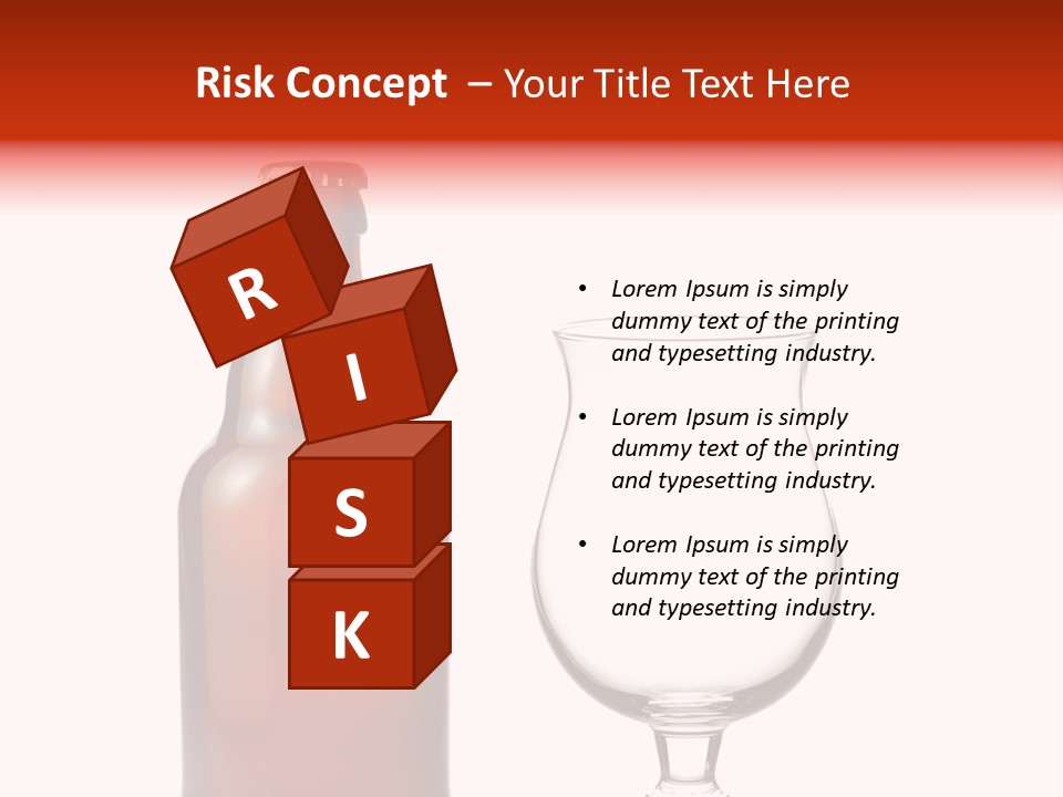 Beer Glass And A Beer Bottle Isolated Against White Background PowerPoint Template