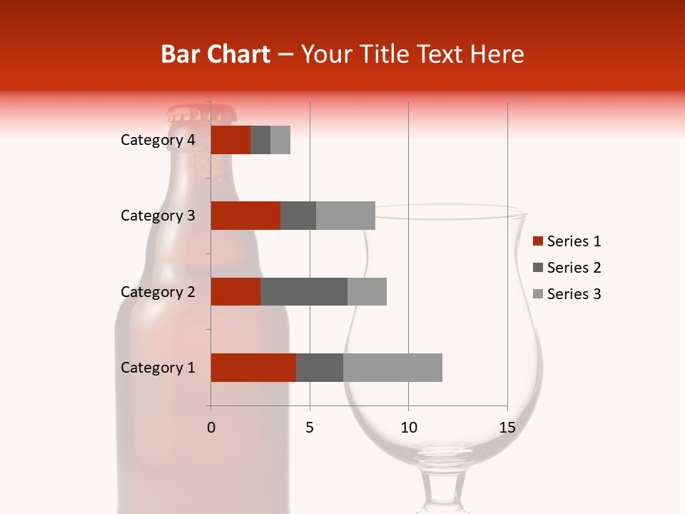 Beer Glass And A Beer Bottle Isolated Against White Background PowerPoint Template