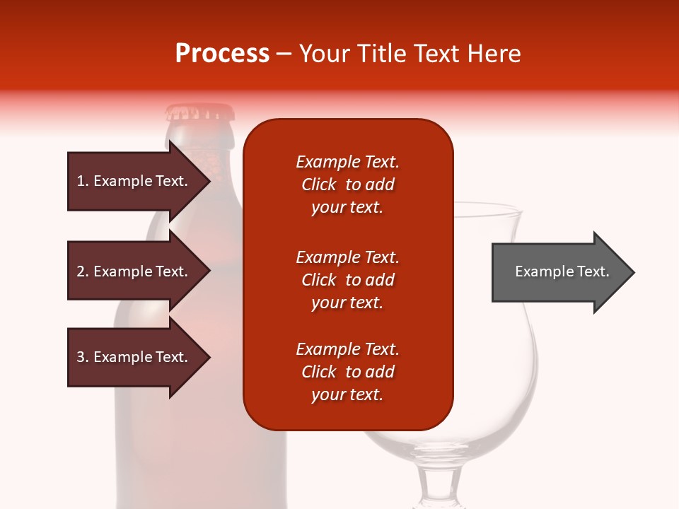 Beer Glass And A Beer Bottle Isolated Against White Background PowerPoint Template