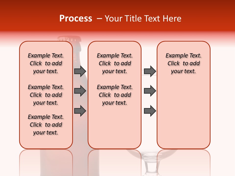 Beer Glass And A Beer Bottle Isolated Against White Background PowerPoint Template