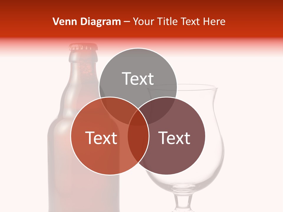 Beer Glass And A Beer Bottle Isolated Against White Background PowerPoint Template