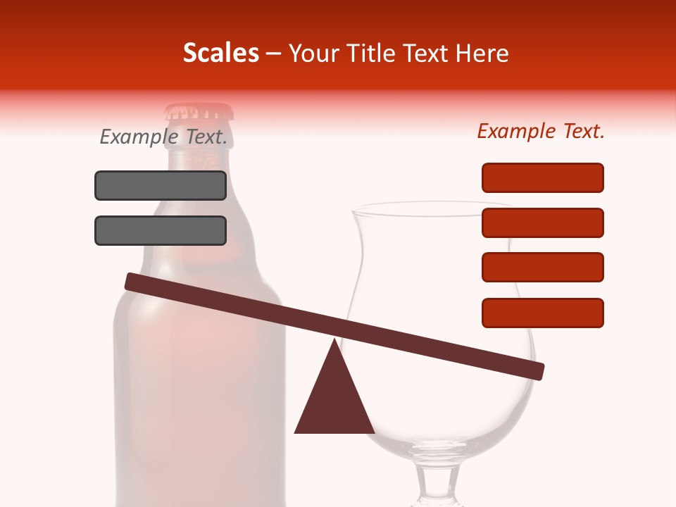 Beer Glass And A Beer Bottle Isolated Against White Background PowerPoint Template