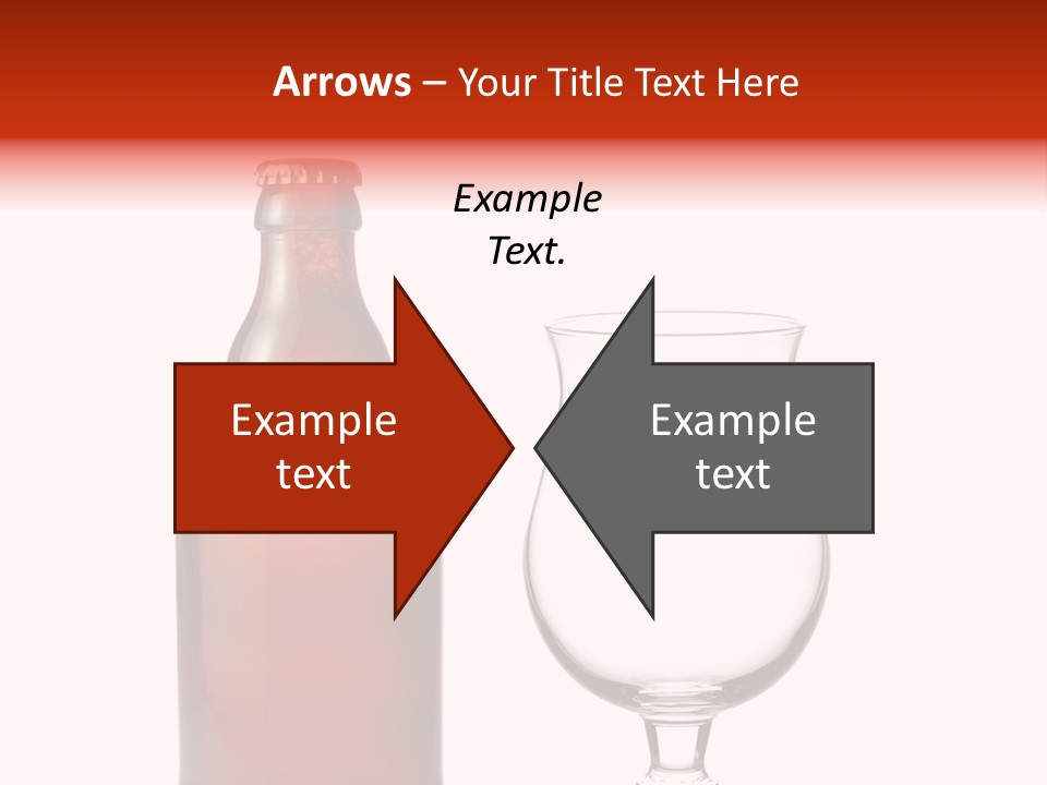 Beer Glass And A Beer Bottle Isolated Against White Background PowerPoint Template