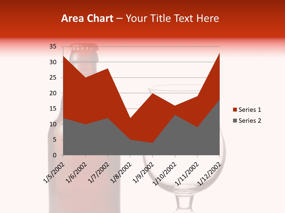 Beer Glass And A Beer Bottle Isolated Against White Background PowerPoint Template