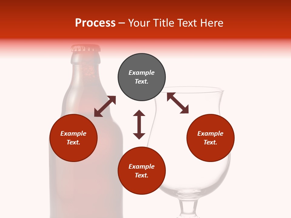 Beer Glass And A Beer Bottle Isolated Against White Background PowerPoint Template