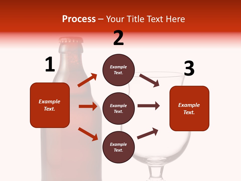 Beer Glass And A Beer Bottle Isolated Against White Background PowerPoint Template