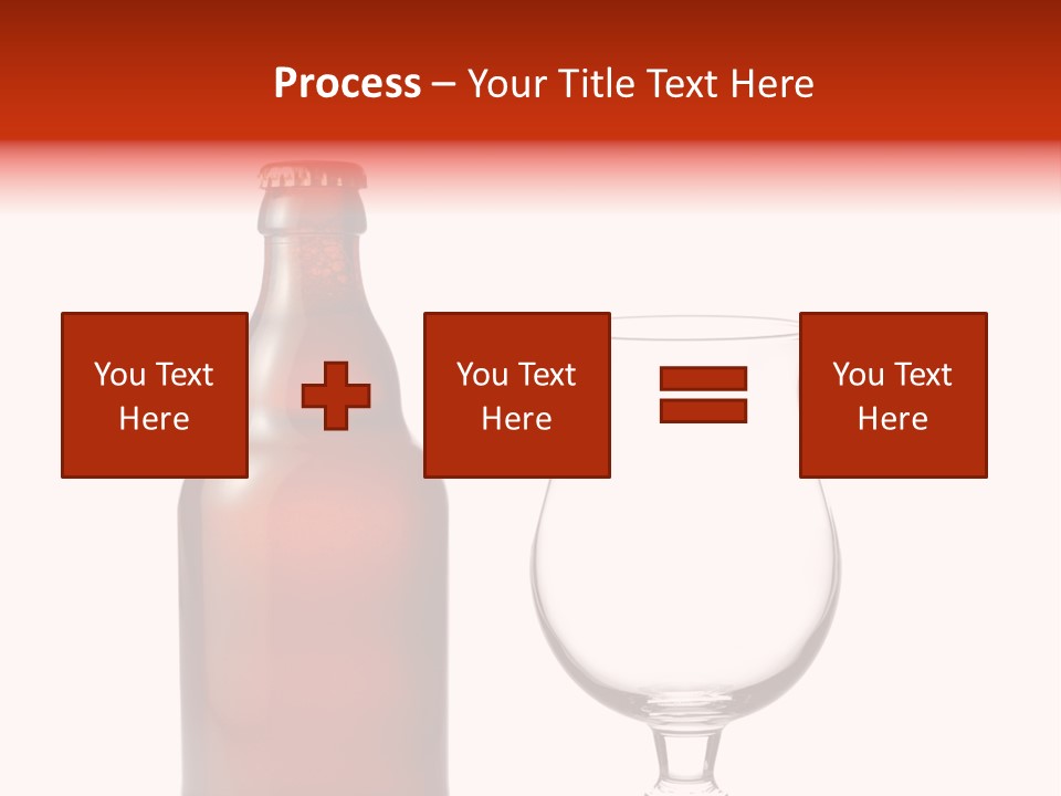 Beer Glass And A Beer Bottle Isolated Against White Background PowerPoint Template