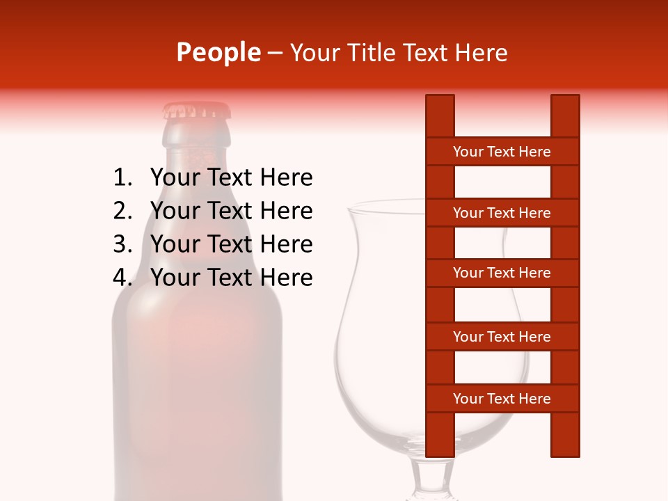 Beer Glass And A Beer Bottle Isolated Against White Background PowerPoint Template