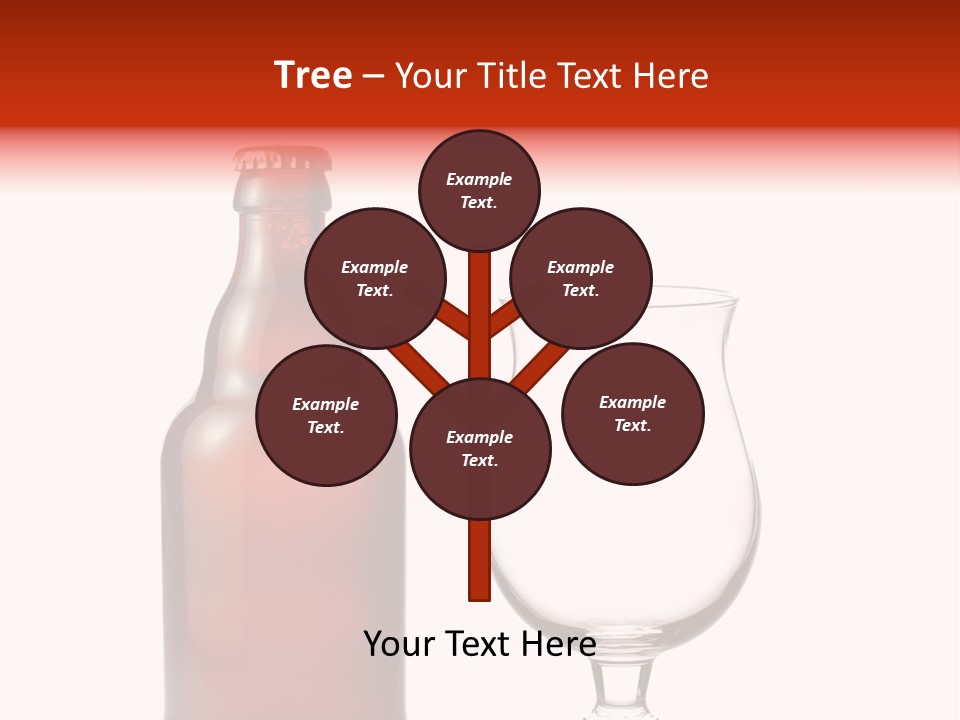 Beer Glass And A Beer Bottle Isolated Against White Background PowerPoint Template