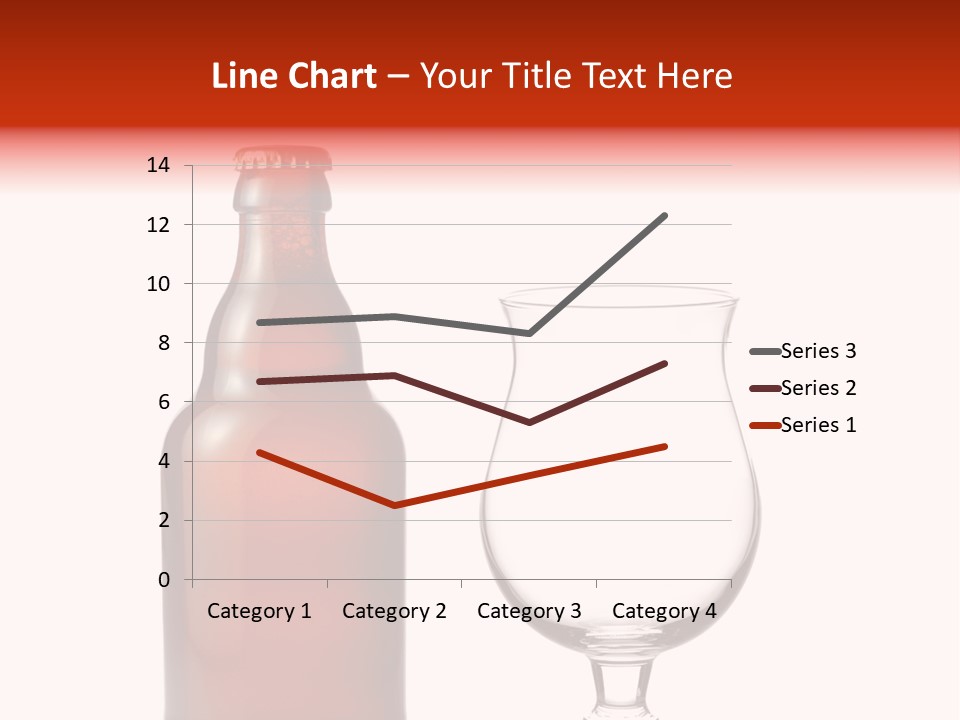 Beer Glass And A Beer Bottle Isolated Against White Background PowerPoint Template