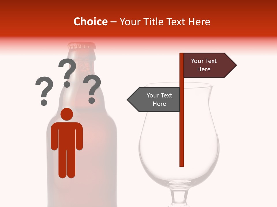 Beer Glass And A Beer Bottle Isolated Against White Background PowerPoint Template