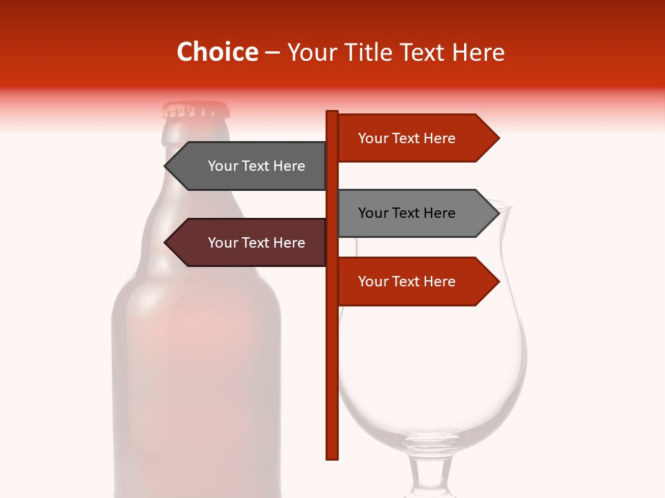 Beer Glass And A Beer Bottle Isolated Against White Background PowerPoint Template