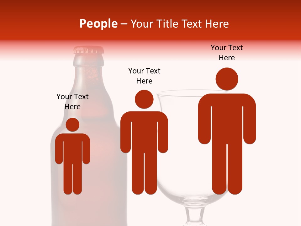 Beer Glass And A Beer Bottle Isolated Against White Background PowerPoint Template