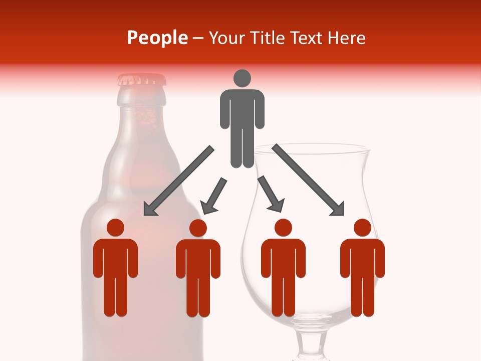 Beer Glass And A Beer Bottle Isolated Against White Background PowerPoint Template