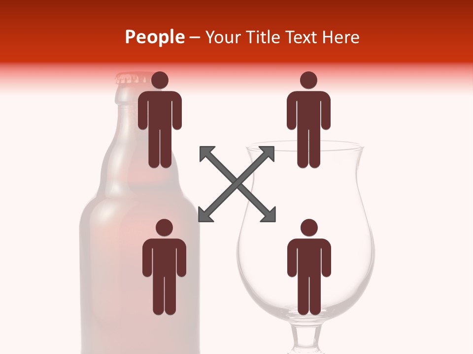 Beer Glass And A Beer Bottle Isolated Against White Background PowerPoint Template