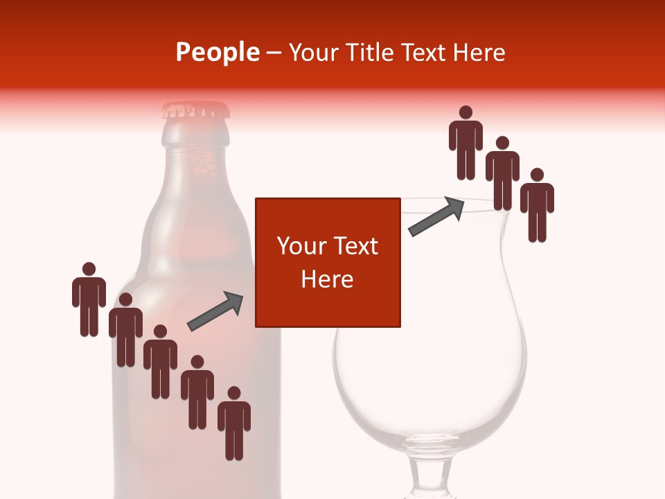 Beer Glass And A Beer Bottle Isolated Against White Background PowerPoint Template