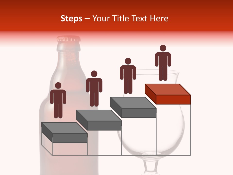 Beer Glass And A Beer Bottle Isolated Against White Background PowerPoint Template