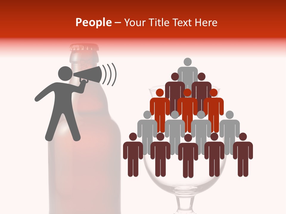 Beer Glass And A Beer Bottle Isolated Against White Background PowerPoint Template