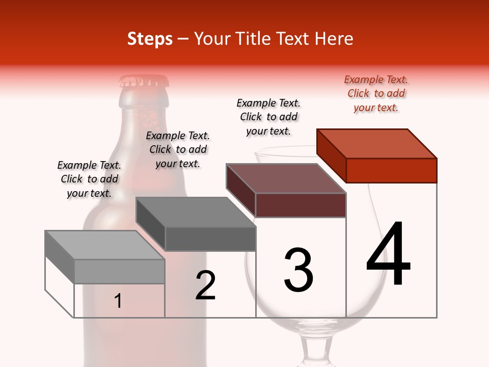 Beer Glass And A Beer Bottle Isolated Against White Background PowerPoint Template