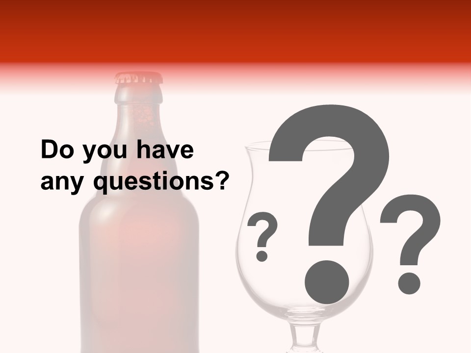 Beer Glass And A Beer Bottle Isolated Against White Background PowerPoint Template