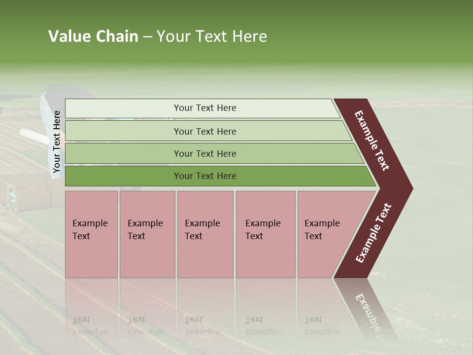 A Man Rolling Turf Grass Sod On Putting Green PowerPoint Template