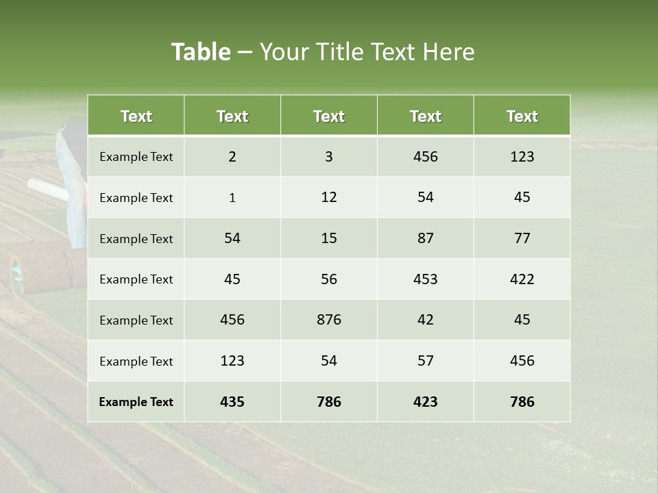 A Man Rolling Turf Grass Sod On Putting Green PowerPoint Template