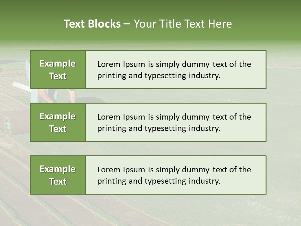 A Man Rolling Turf Grass Sod On Putting Green PowerPoint Template