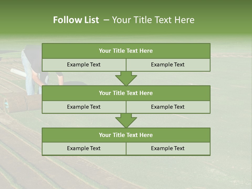 A Man Rolling Turf Grass Sod On Putting Green PowerPoint Template
