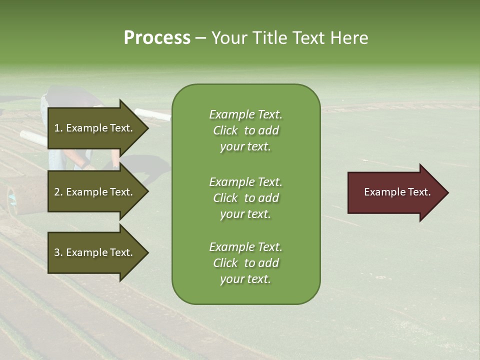 A Man Rolling Turf Grass Sod On Putting Green PowerPoint Template