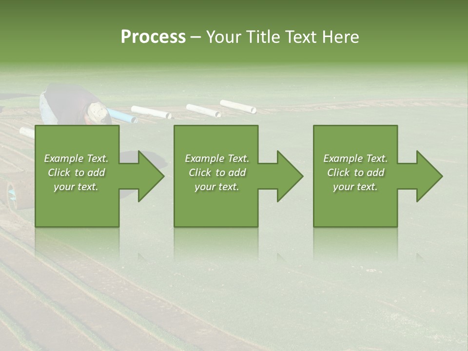 A Man Rolling Turf Grass Sod On Putting Green PowerPoint Template