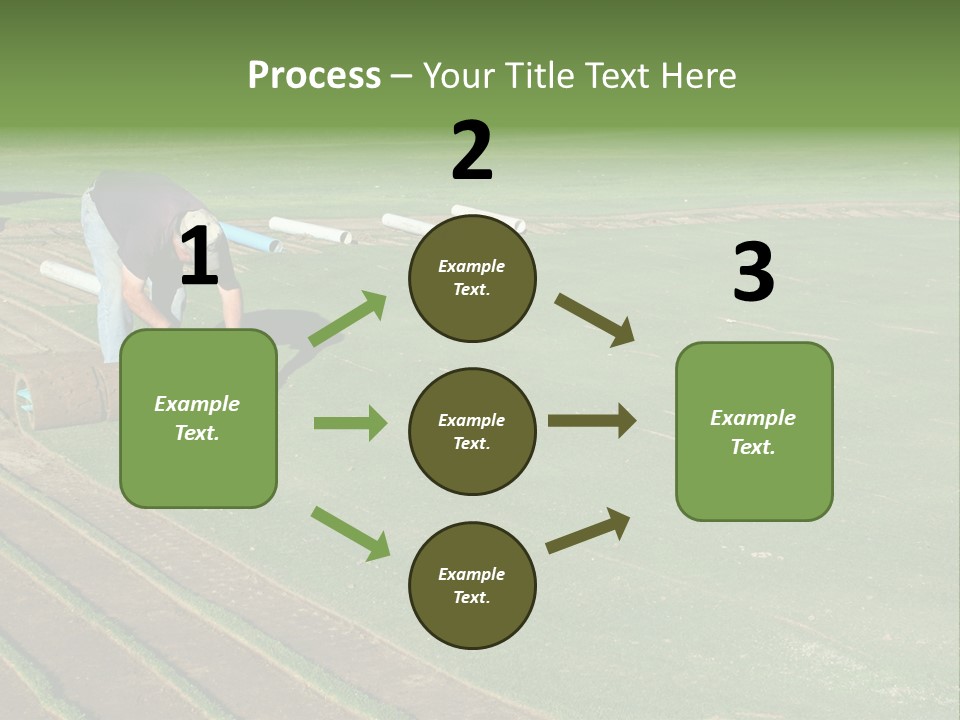 A Man Rolling Turf Grass Sod On Putting Green PowerPoint Template