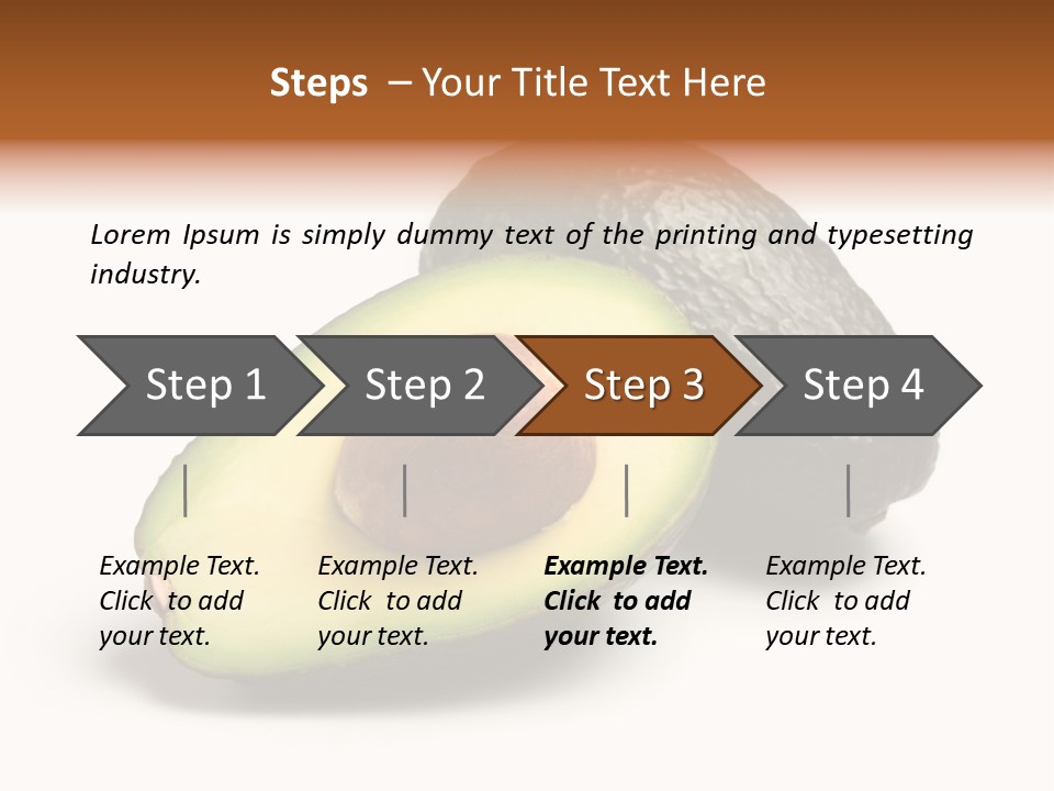 Whole And Half Avocados Isolated On White Background PowerPoint Template