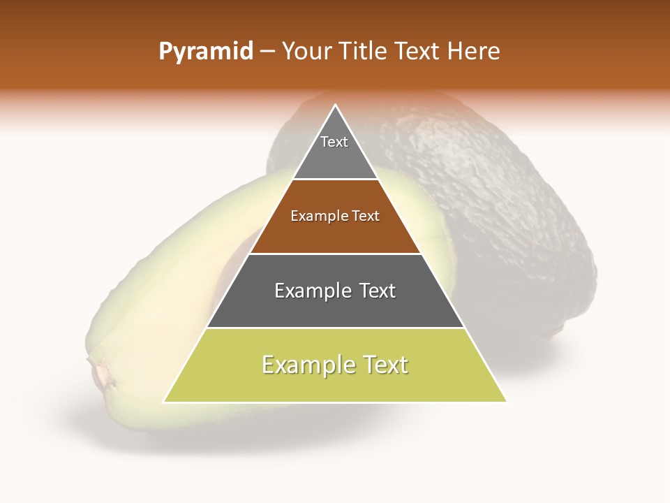 Whole And Half Avocados Isolated On White Background PowerPoint Template