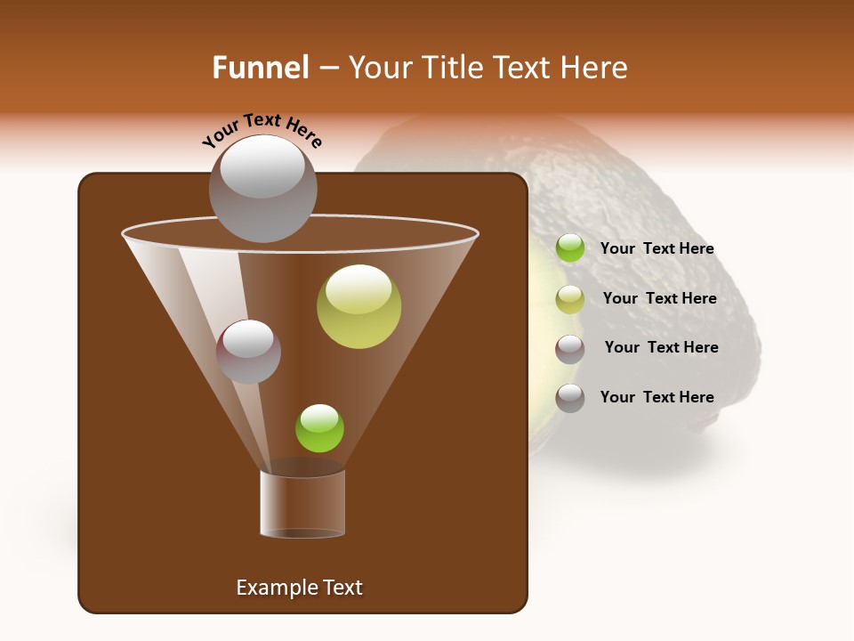 Whole And Half Avocados Isolated On White Background PowerPoint Template