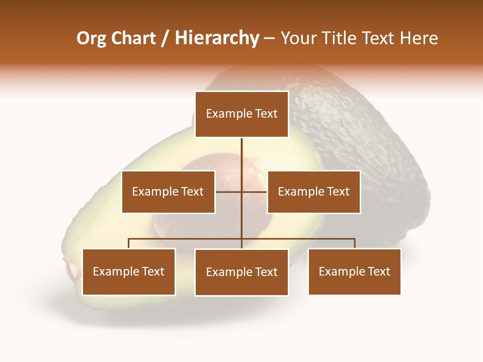 Whole And Half Avocados Isolated On White Background PowerPoint Template