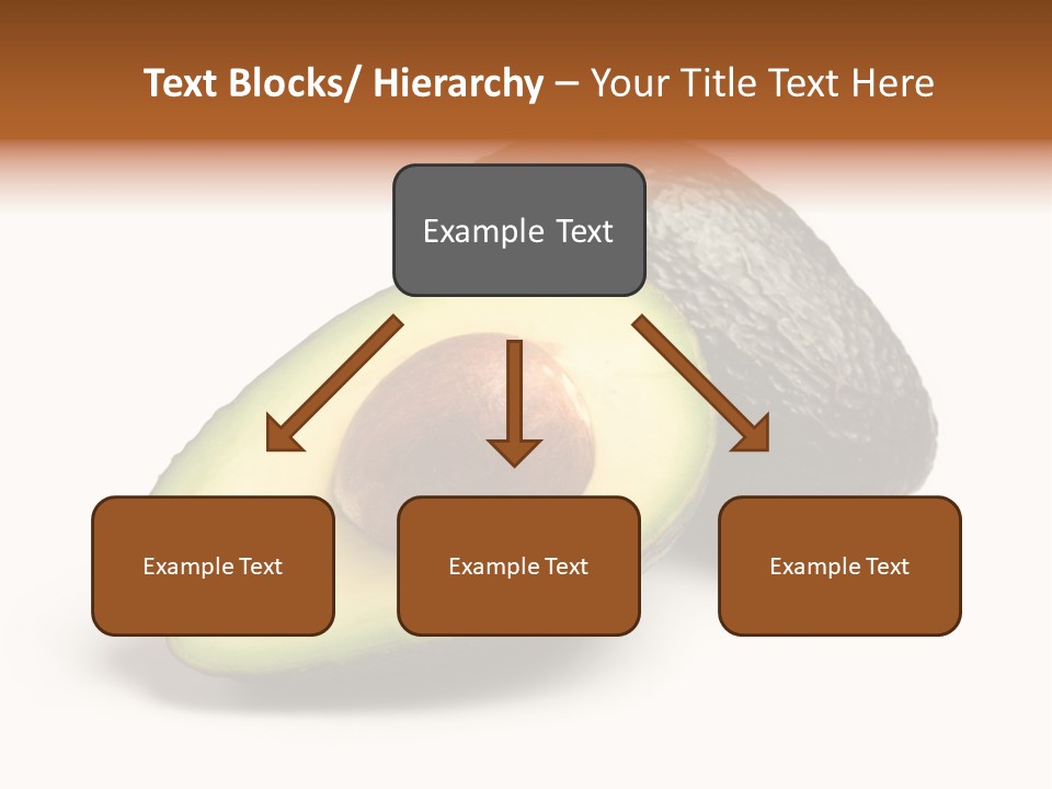 Whole And Half Avocados Isolated On White Background PowerPoint Template