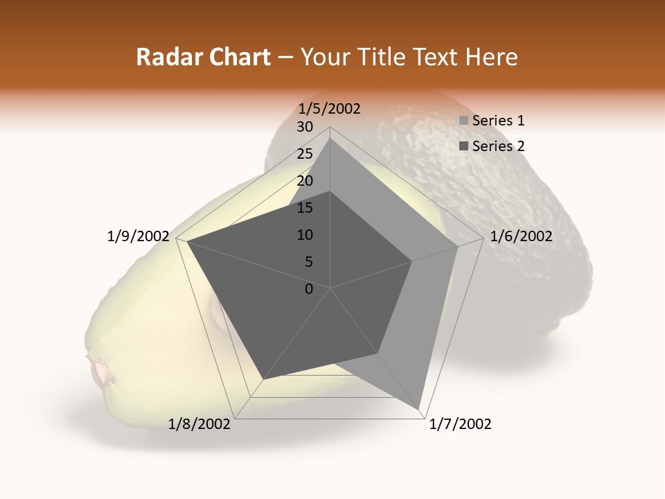 Whole And Half Avocados Isolated On White Background PowerPoint Template