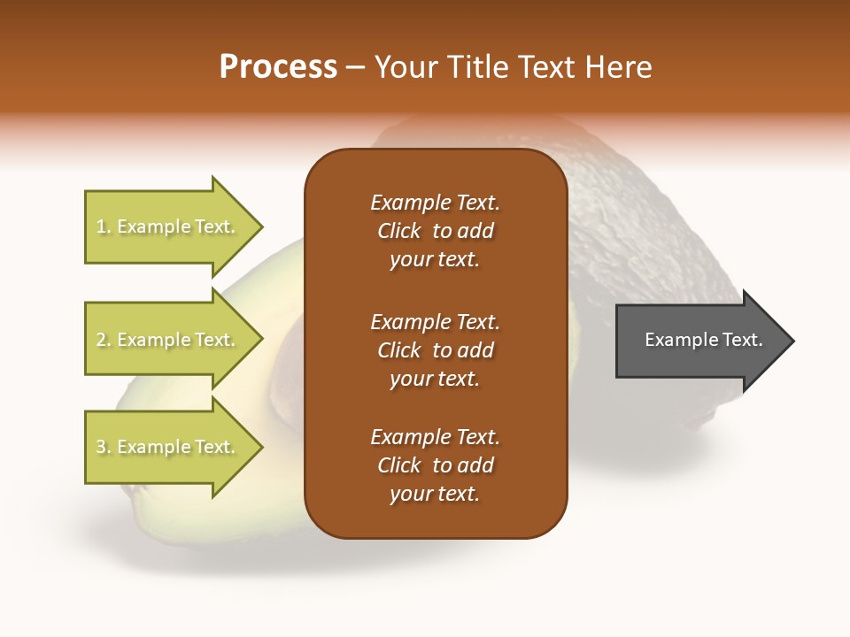 Whole And Half Avocados Isolated On White Background PowerPoint Template