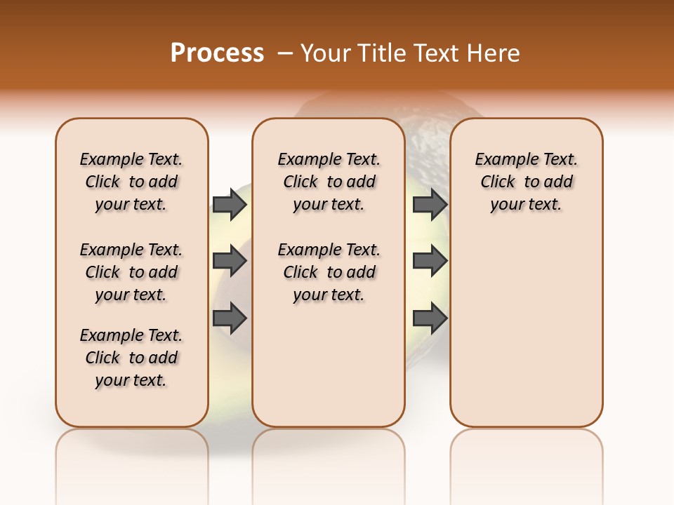 Whole And Half Avocados Isolated On White Background PowerPoint Template