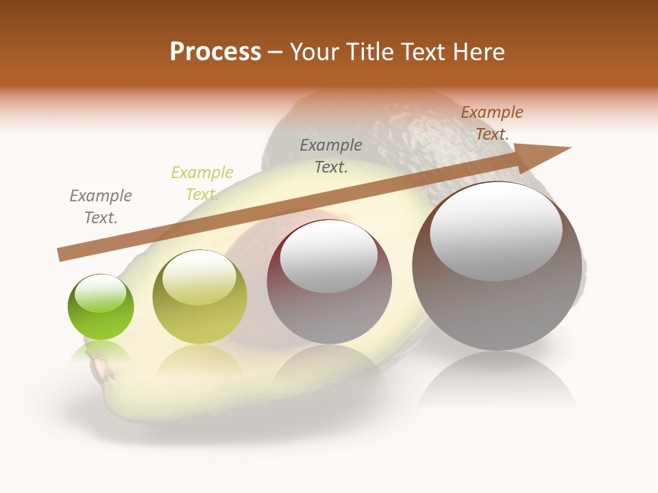 Whole And Half Avocados Isolated On White Background PowerPoint Template