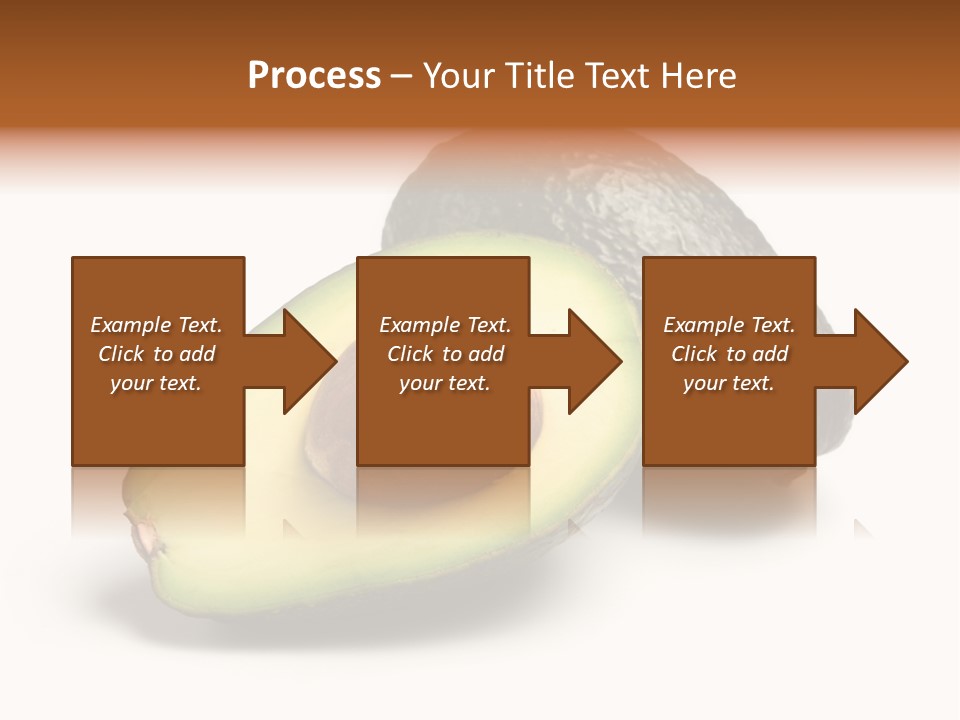 Whole And Half Avocados Isolated On White Background PowerPoint Template