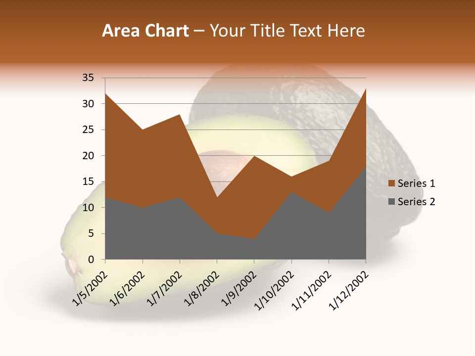 Whole And Half Avocados Isolated On White Background PowerPoint Template