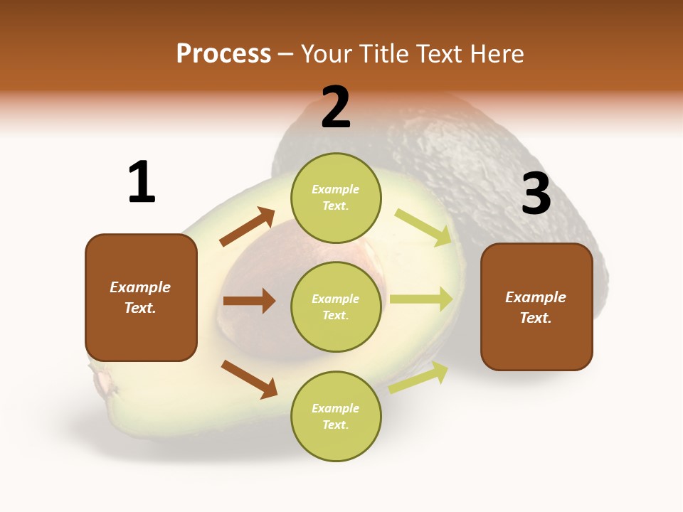 Whole And Half Avocados Isolated On White Background PowerPoint Template