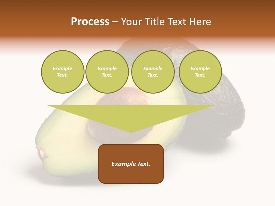 Whole And Half Avocados Isolated On White Background PowerPoint Template