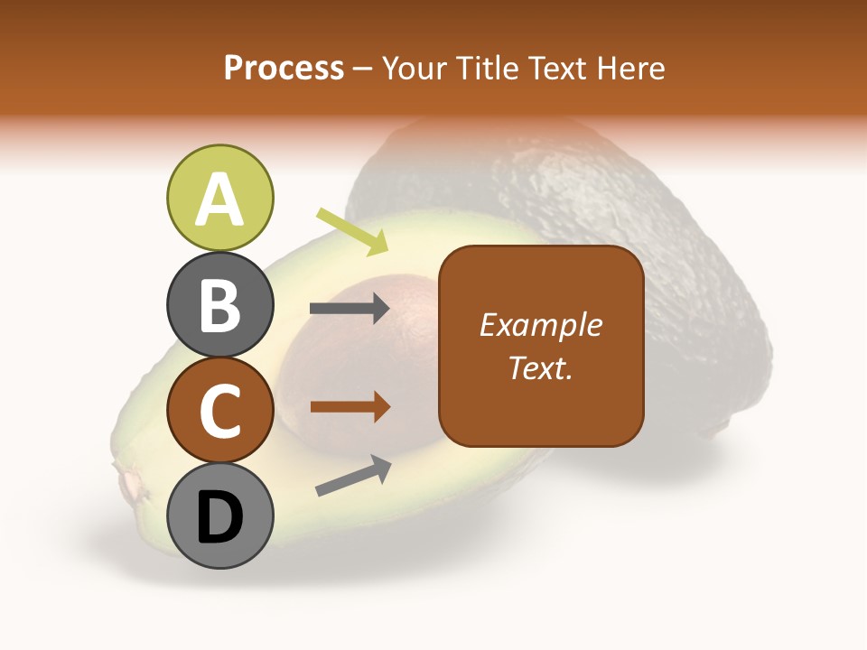 Whole And Half Avocados Isolated On White Background PowerPoint Template