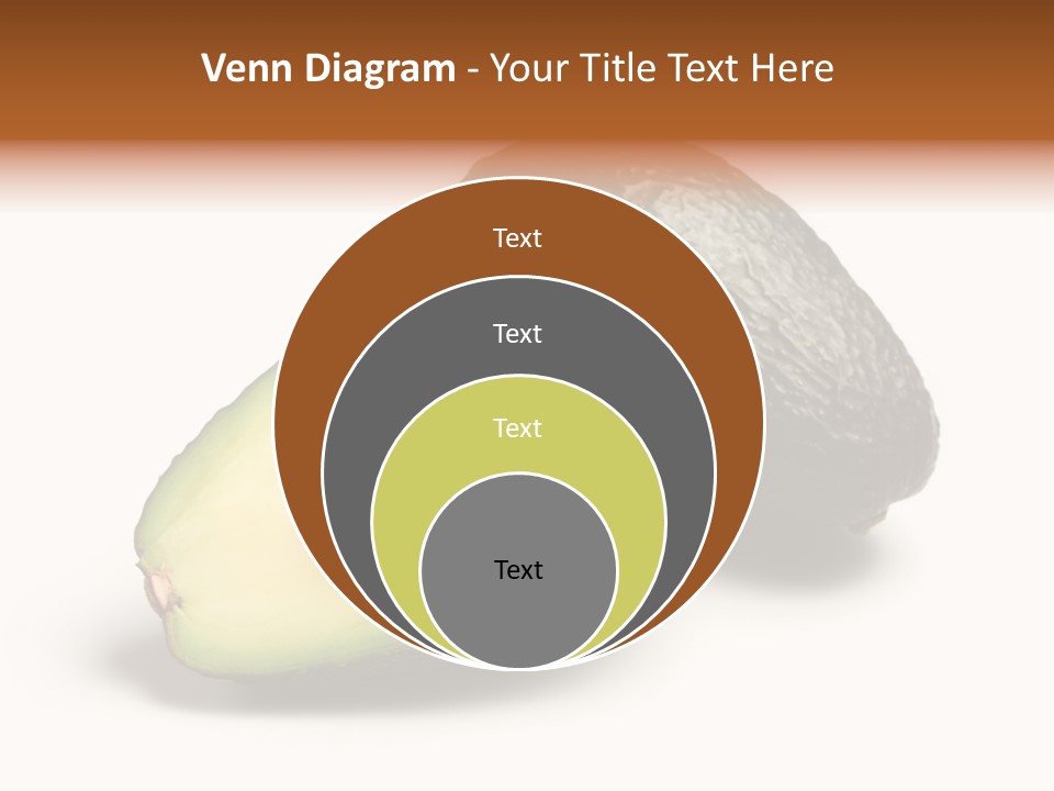 Whole And Half Avocados Isolated On White Background PowerPoint Template