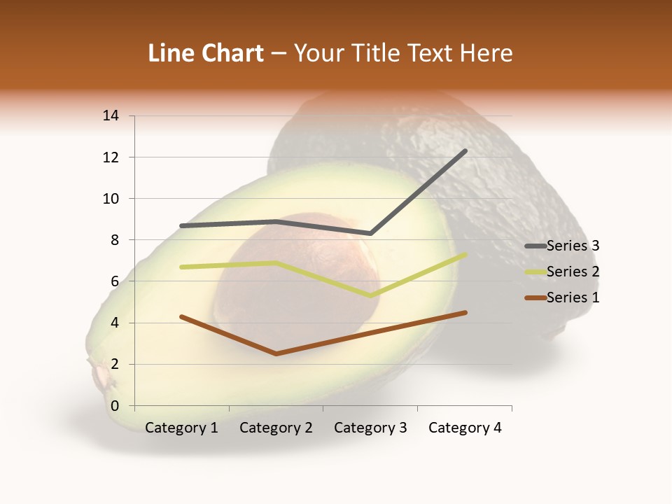 Whole And Half Avocados Isolated On White Background PowerPoint Template